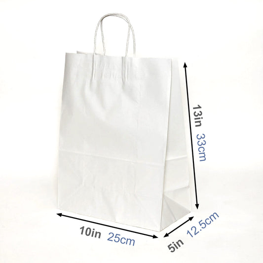 10x5x13 white paper bag