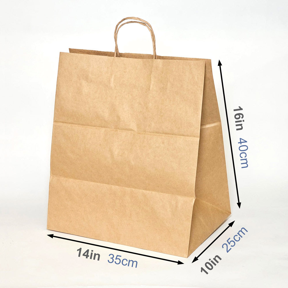 Custom Printed Kraft Paper Bags – 14 x 10 x 16 in